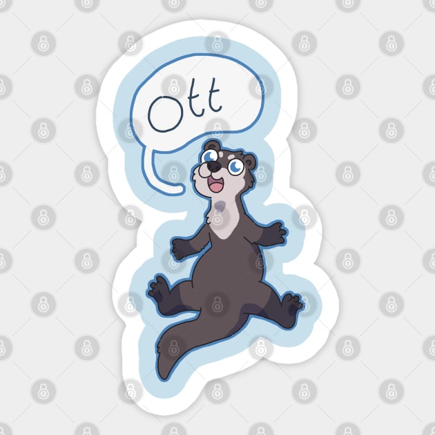 Ott Otter Sticker by goccart